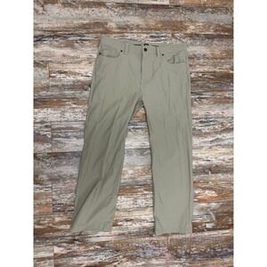 Mens PrAna Standard Fit Pants Size 38x30 Beige Stretch Hiking Golf Casual